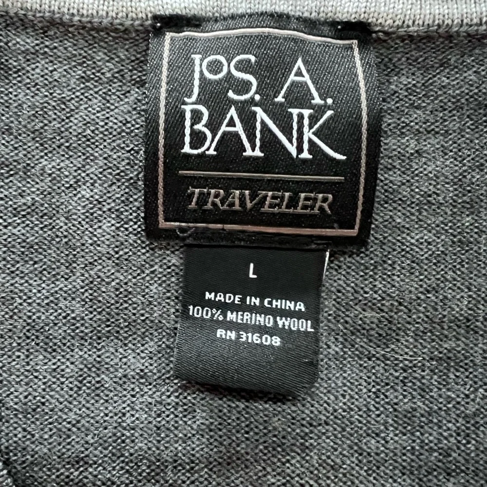 Jos. A. Bank Traveler Merino Wool Sweater Vest | Men’s Large | Gray